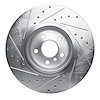 E-Line Drilled & Slotted Silver Brake Rotor, Fits Select Fits Multiple Makes/Models, Position: Front Right - image 1
