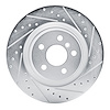 E-Line Drilled & Slotted Silver Brake Rotor, Fits Select Fits Multiple Makes/Models, Position: Rear Right - image 1