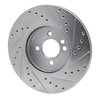 E-Line Drilled & Slotted Silver Brake Rotor, 2002-2006 Mini, Position: Front Left - image 4