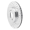 E-Line Drilled & Slotted Silver Brake Rotor, 2002-2006 Mini, Position: Front Right - image 1