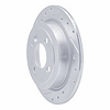 E-Line Drilled & Slotted Silver Brake Rotor, 2002-2015 Mini, Position: Rear Left - image 1