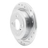 E-Line Drilled & Slotted Silver Brake Rotor, 2002-2015 Mini, Position: Rear Right - image 2