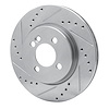E-Line Drilled & Slotted Silver Brake Rotor, 2002-2008 Mini, Position: Front Left - image 1