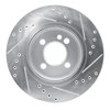 E-Line Drilled & Slotted Silver Brake Rotor, 2002-2008 Mini, Position: Front Left - image 2