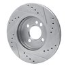 E-Line Drilled & Slotted Silver Brake Rotor, 2002-2008 Mini, Position: Front Left - image 3