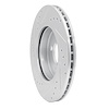 E-Line Drilled & Slotted Silver Brake Rotor, 2002-2008 Mini, Position: Front Right - image 1