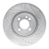 E-Line Drilled & Slotted Silver Brake Rotor, 2007-2015 Mini, Position: Front Left - image 1