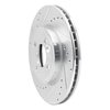 E-Line Drilled & Slotted Silver Brake Rotor, 2007-2015 Mini, Position: Front Left - image 2
