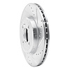 E-Line Drilled & Slotted Silver Brake Rotor, 2007-2015 Mini, Position: Front Right - image 1