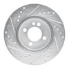 E-Line Drilled & Slotted Silver Brake Rotor, 2007-2015 Mini, Position: Front Right - image 3