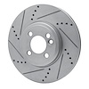 E-Line Drilled & Slotted Silver Brake Rotor, 2007-2015 Mini, Position: Front Left - image 1