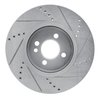E-Line Drilled & Slotted Silver Brake Rotor, 2007-2015 Mini, Position: Front Left - image 2