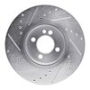 E-Line Drilled & Slotted Silver Brake Rotor, 2007-2015 Mini, Position: Front Right - image 3