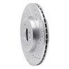 E-Line Drilled & Slotted Silver Brake Rotor, 2007-2015 Mini, Position: Front Right - image 4