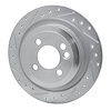 E-Line Drilled & Slotted Silver Brake Rotor, 2009-2014 Mini, Position: Rear Left - image 1