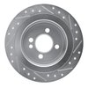 E-Line Drilled & Slotted Silver Brake Rotor, 2009-2014 Mini, Position: Rear Left - image 4
