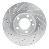 E-Line Drilled & Slotted Silver Brake Rotor, 2011-2016 Mini, Position: Front Right - image 3