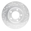 E-Line Drilled & Slotted Silver Brake Rotor, 2011-2016 Mini, Position: Rear Left - image 2
