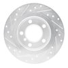 E-Line Drilled & Slotted Silver Brake Rotor, 2011-2016 Mini, Position: Rear Right - image 3