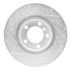 E-Line Drilled & Slotted Silver Brake Rotor, 2011-2016 Mini, Position: Front Right - image 2