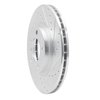 E-Line Drilled & Slotted Silver Brake Rotor, 2011-2016 Mini, Position: Front Right - image 3