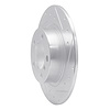 E-Line Drilled & Slotted Silver Brake Rotor, 2013-2016 Mini, Position: Rear Right - image 1