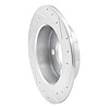 E-Line Drilled & Slotted Silver Brake Rotor, Fits Select Mini, Position: Rear Left - image 1