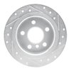 E-Line Drilled & Slotted Silver Brake Rotor, Fits Select Mini, Position: Rear Left - image 4