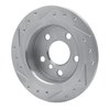 E-Line Drilled & Slotted Silver Brake Rotor, Fits Select Mini, Position: Rear Right - image 2