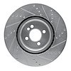 E-Line Drilled & Slotted Silver Brake Rotor, 2013-2013 Mini, Position: Front Left - image 1