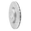 E-Line Drilled & Slotted Silver Brake Rotor, 2013-2013 Mini, Position: Front Right - image 1