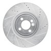 E-Line Drilled & Slotted Silver Brake Rotor, 2013-2013 Mini, Position: Front Right - image 2