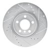 E-Line Drilled & Slotted Silver Brake Rotor, 2014-2021 Mini, Position: Front Left - image 4