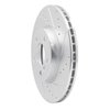 E-Line Drilled & Slotted Silver Brake Rotor, 2014-2021 Mini, Position: Front Right - image 2