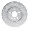 E-Line Drilled & Slotted Silver Brake Rotor, 2014-2021 Mini, Position: Front Right - image 4