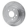 E-Line Drilled & Slotted Silver Brake Rotor, Fits Select Fits Multiple Makes/Models, Position: Rear Left - image 1