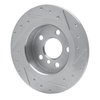 E-Line Drilled & Slotted Silver Brake Rotor, Fits Select Fits Multiple Makes/Models, Position: Rear Left - image 4