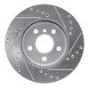 E-Line Drilled & Slotted Silver Brake Rotor, Fits Select Mini, Position: Front Left - image 3
