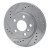E-Line Drilled & Slotted Silver Brake Rotor, Fits Select Mini, Position: Front Left - image 4
