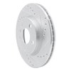 E-Line Drilled & Slotted Silver Brake Rotor, Fits Select Mini, Position: Front Right - image 2