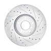 E-Line Drilled & Slotted Silver Brake Rotor, Fits Select Mini, Position: Front Left - image 3