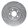 E-Line Drilled & Slotted Silver Brake Rotor, Fits Select Mini, Position: Front Right - image 1