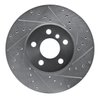 E-Line Drilled & Slotted Silver Brake Rotor, Fits Select Mini, Position: Front Right - image 2
