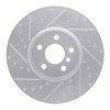 E-Line Drilled & Slotted Silver Brake Rotor, 2015-2019 Mini, Position: Front Left - image 2