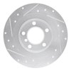 E-Line Drilled & Slotted Silver Brake Rotor, Fits Select Mini, Position: Front Right - image 2