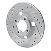 E-Line Drilled & Slotted Silver Brake Rotor, 1983-1990 GM, Position: Front Left - image 1