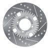 E-Line Drilled & Slotted Silver Brake Rotor, 1983-1990 GM, Position: Front Left - image 2