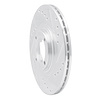 E-Line Drilled & Slotted Silver Brake Rotor, 1983-1990 GM, Position: Front Right - image 1