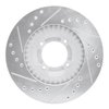 E-Line Drilled & Slotted Silver Brake Rotor, 1983-1990 GM, Position: Front Right - image 4