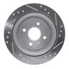 E-Line Drilled & Slotted Silver Brake Rotor, 1983-1990 GM, Position: Rear Left - image 3